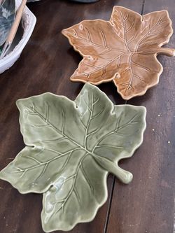 Pottery Barn Leaf Plates
