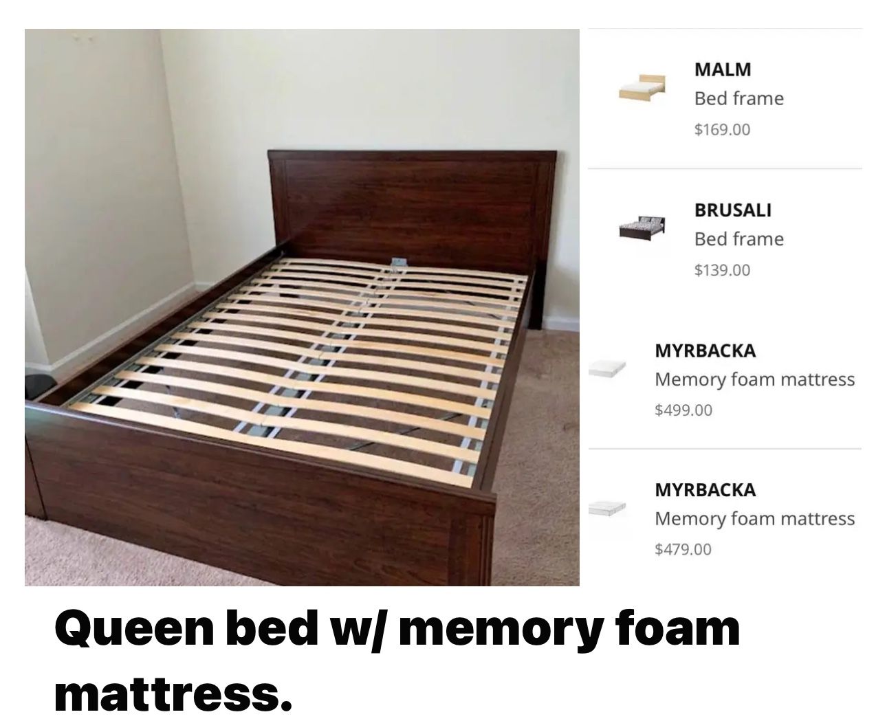 North Center Moving Sale Bed Frame And Mattress Queen