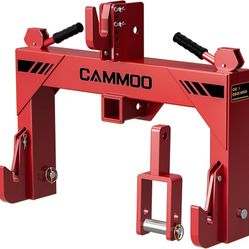 3-Point Quick Hitch with 2" Receiver＆Extra Versatile Adapter, Adaptation to Category 1, No Bushing Required, 3000LBS Lift Capacity, 5 Level Adjustable