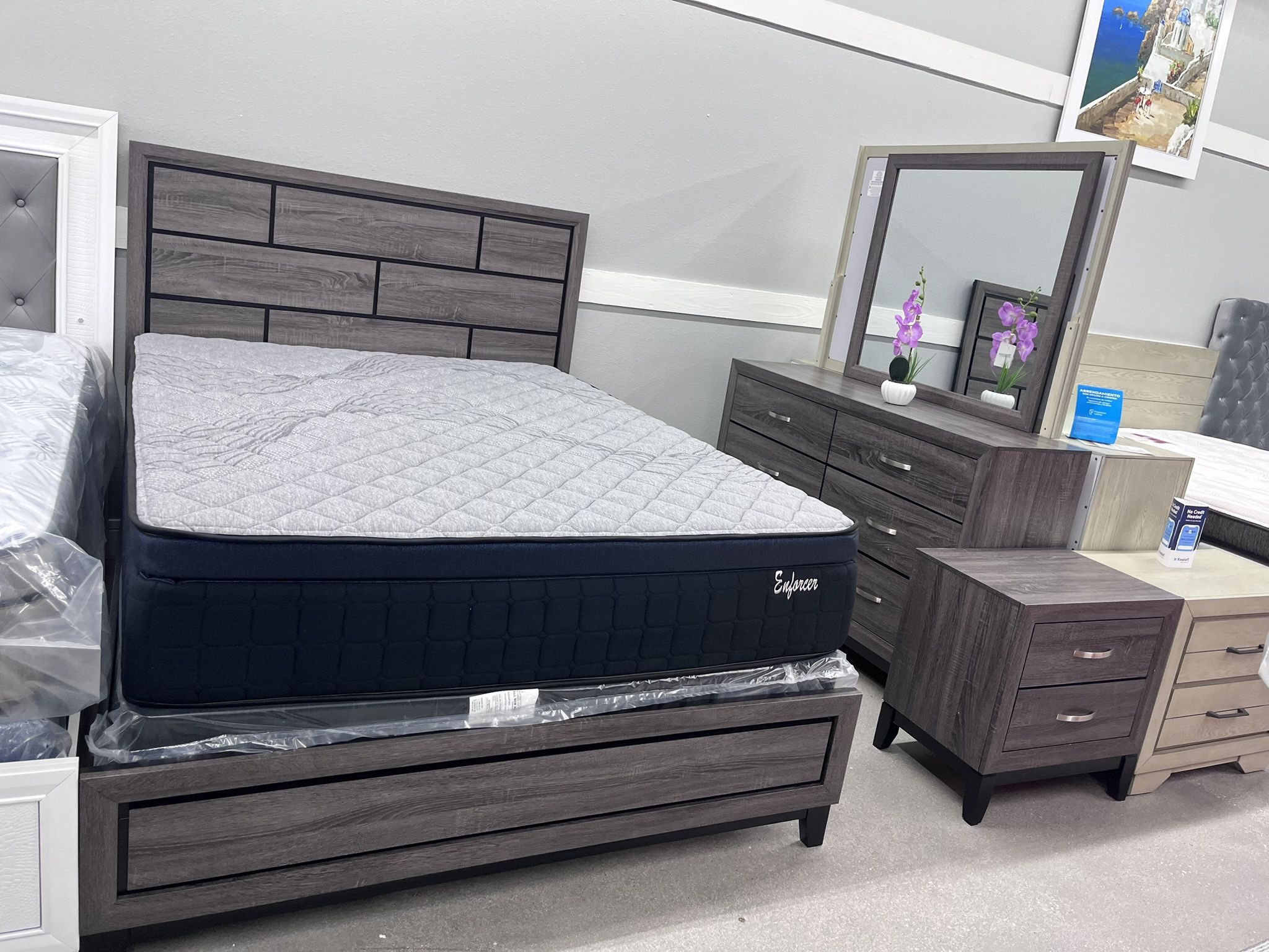 4pc Queen Bedroom Set 🔥 Take It Home With Only $50 Down