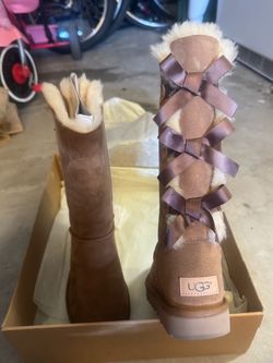 UGG Bailey Bow Tall Boots Chestnut