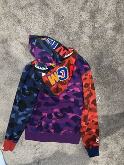Bape Double Hood Zip Up 100 % Authentic 