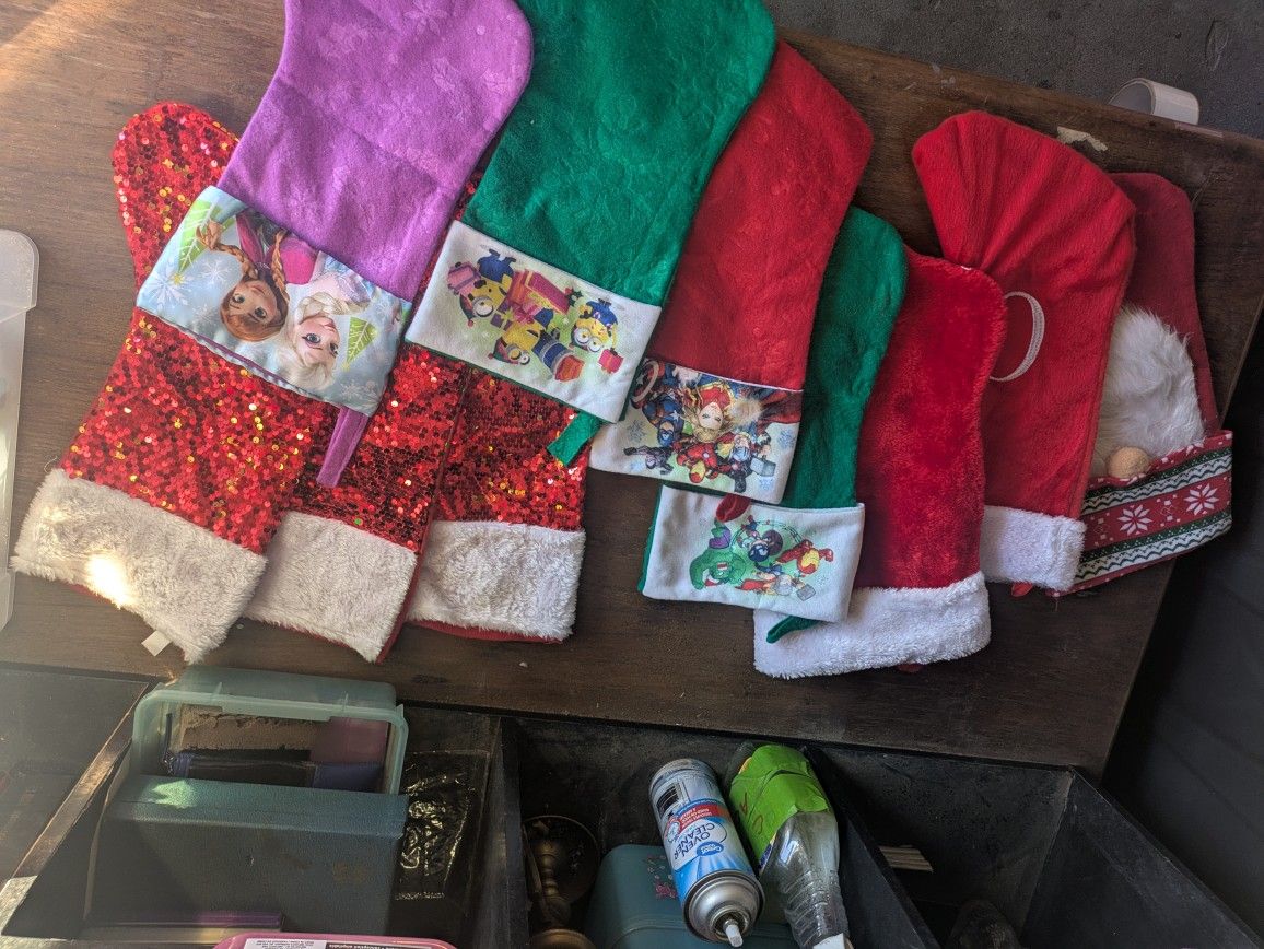 Lot Of 10 Christmas Stockings