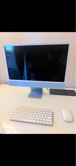 Apple - iMac 24" All-in-One - M3 chip 8-Core - 16GB Memory - 512GB - Blue