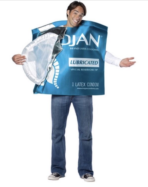 TROJAN CONDOM OPEN WRAPPER HALLOWEEN COSTUME ADULT RETAIL 62.00 for