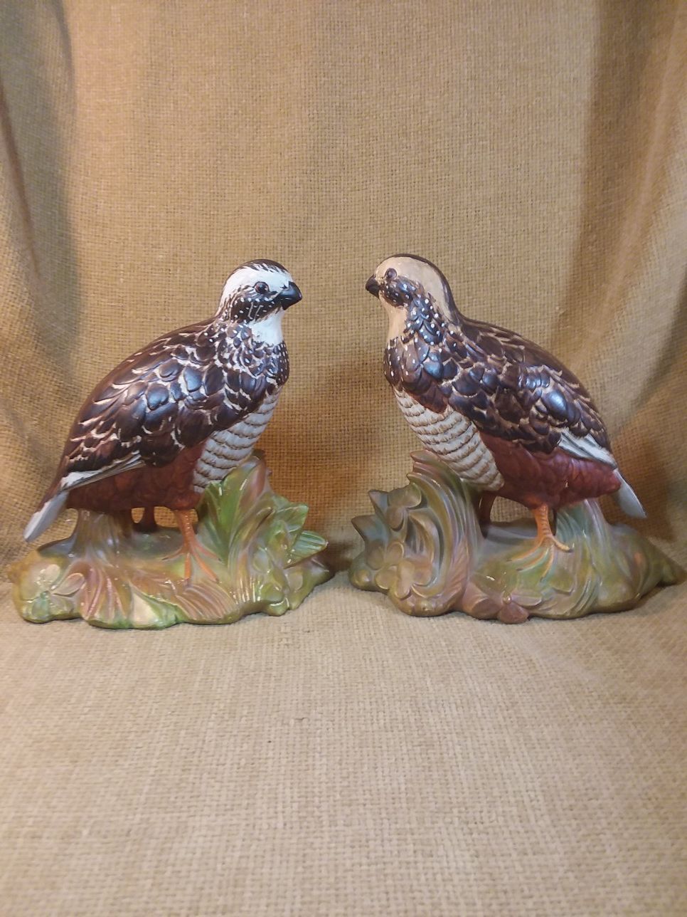 Vintage Ceramic Quail Figurines