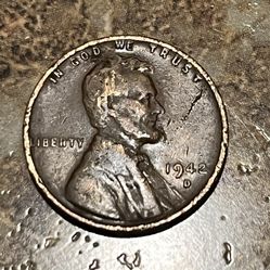 1942  D Wheat Penny With Errors