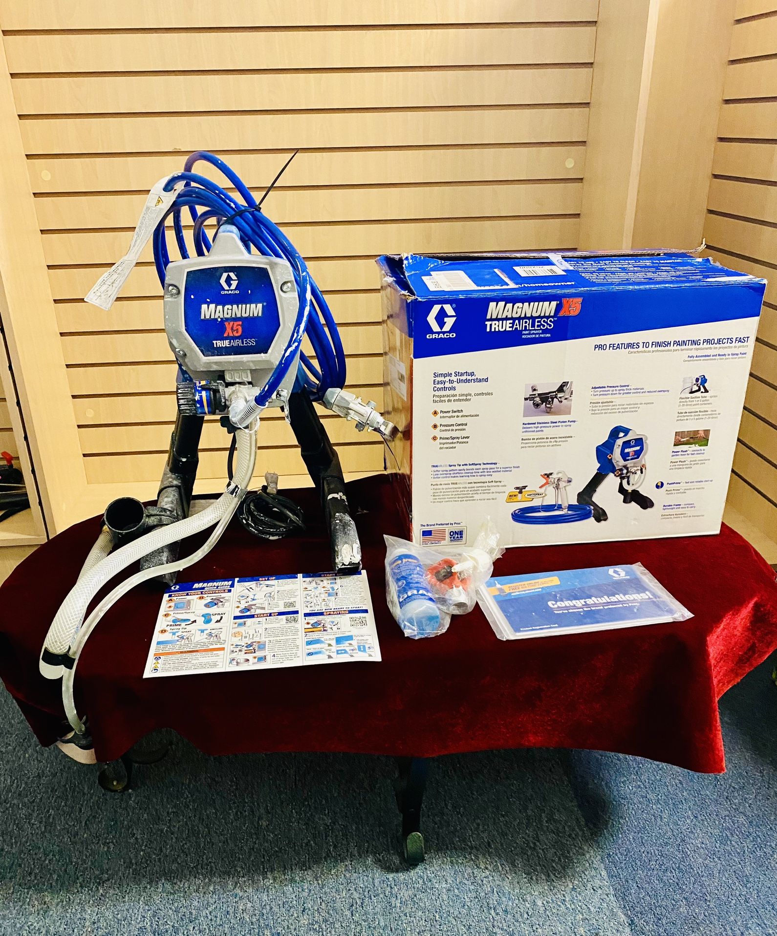 Magnum X5 Stand Airless Paint Sprayer with 25 ft. Hose and TRU315 https://offerup.com/redirect/?o=VGlwc3QuY29tL3AvR3JhY28tTWFnbnVtLVg1LVN0YW5kLUFpcmxl