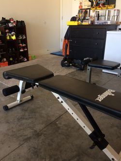 Adjustable weight bench. Solid!