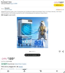 Evaporative Air Conditioner Brand New in Box!