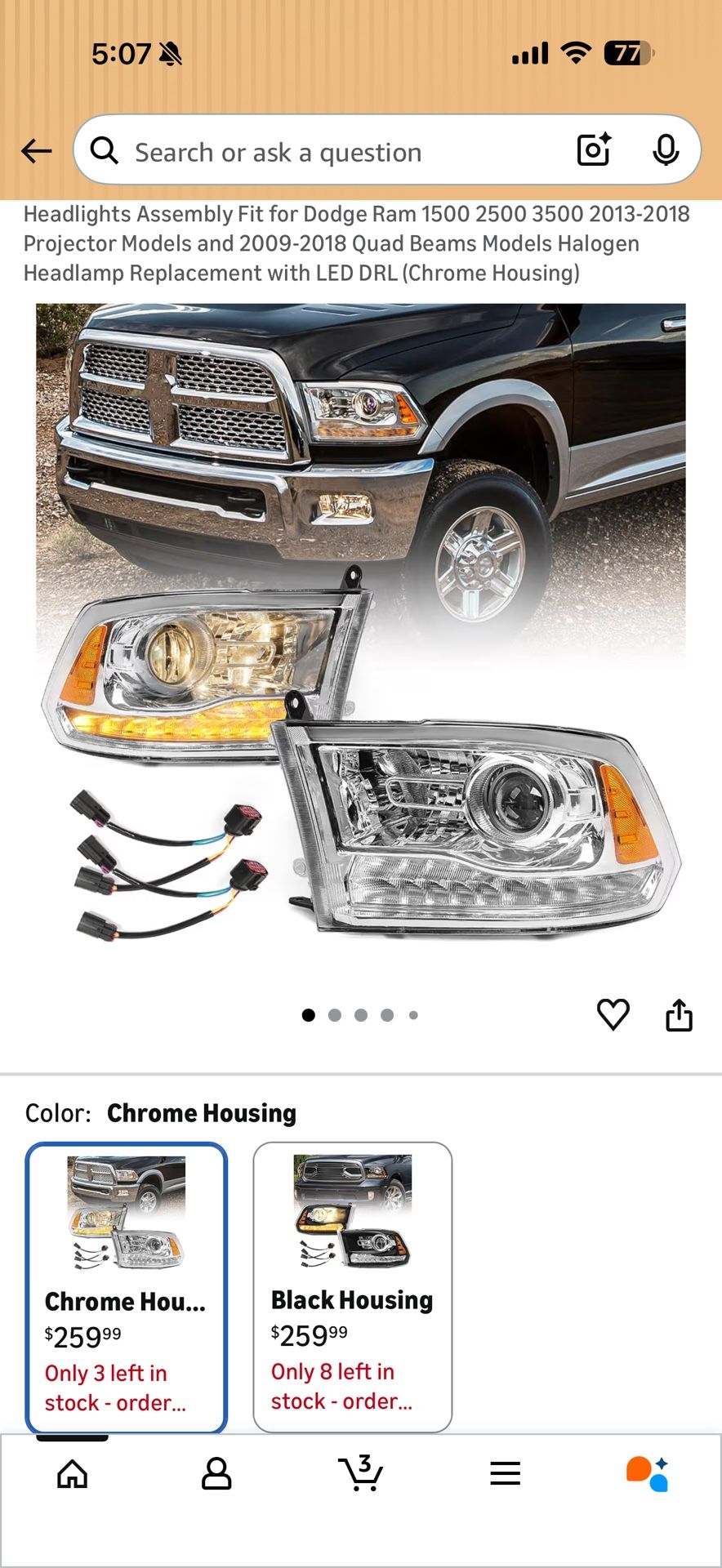 Dodge Ram Projector Headlights