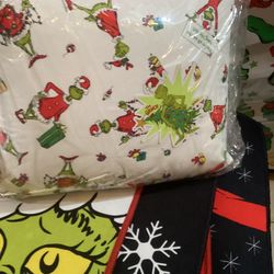 Grinch Christmas Pillow