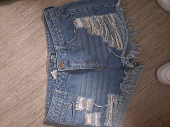 Fashion Nova Distressed Denim Mini Skirt