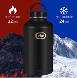 Big Double Wall Vacuum Flask Half Gallon Large Metal Stainless