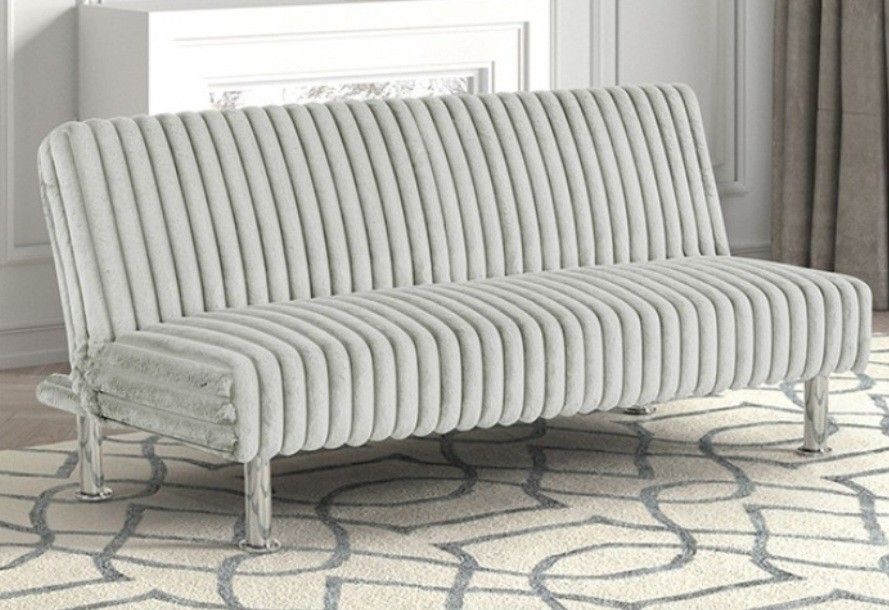 Brand New Light Grey Super Plush Futon Sofa Sleeper 