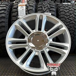 22x9 Cadillac Escalade Rims Silver / Gray 6x139 Rims