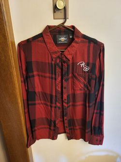 WOMEN'S MEDIUM HARLEY SHIRT & MOTORCYCLE TOP