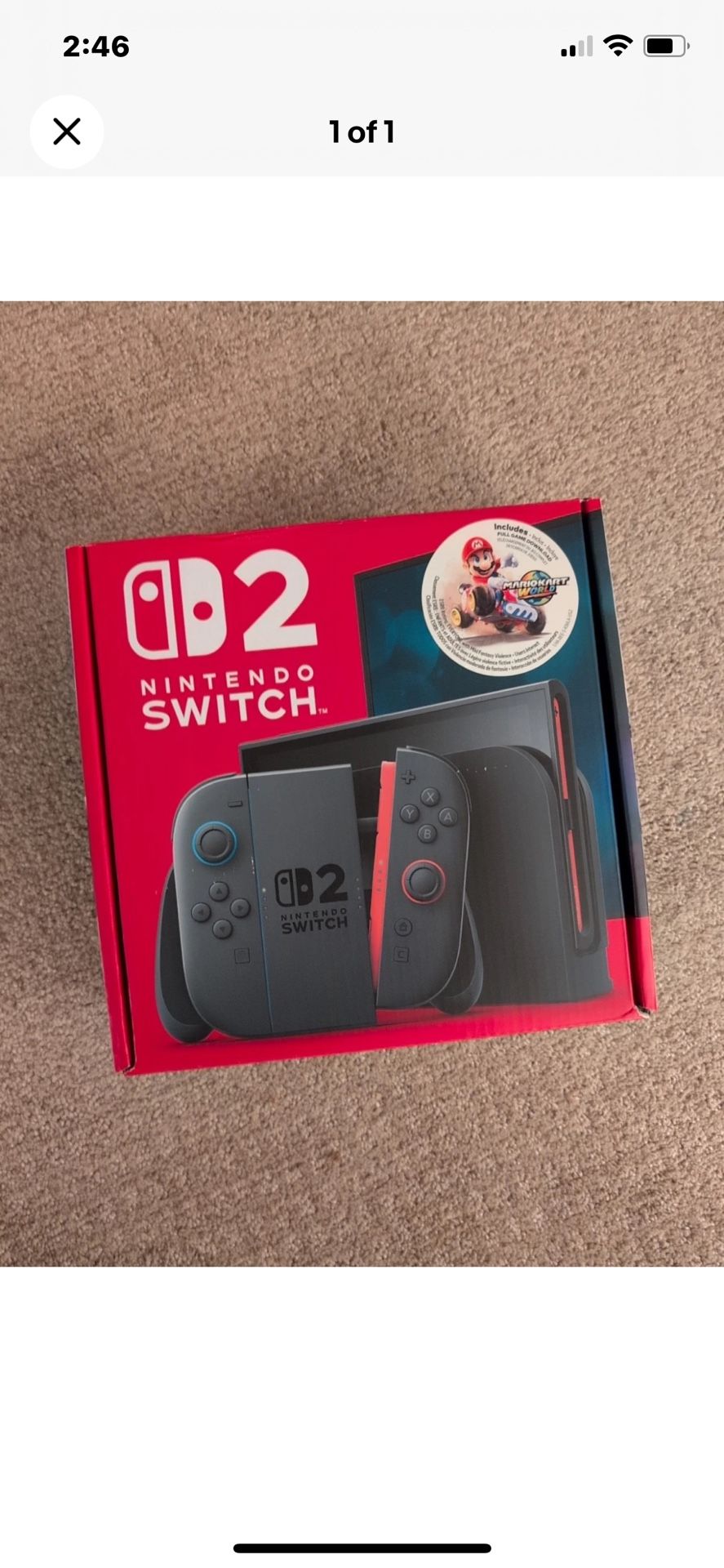 Nintendo Switch 2 Console + Mario Cart World Game Bundle