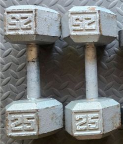 25lb hex dumbbells set