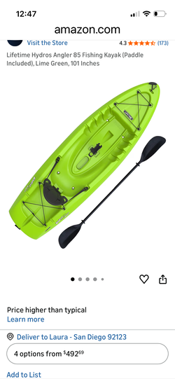 Lifetime adult kayak and paddle