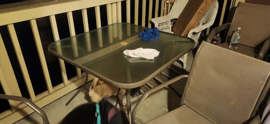 Outdoor patio set table chairs end tables