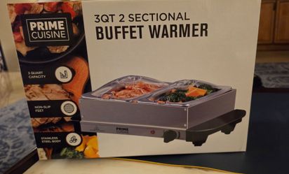 Prime Cuisine 3qt 2 sectional buffet warmer