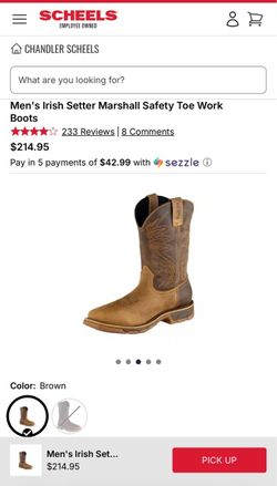 Men's Irish Setter Marshall Safety Toe Work Boots
