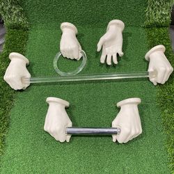 Vintage Midcentury Modern Nancy Funk Hands Porcelain Set