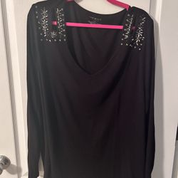 Plus Size Black Dress Shirt