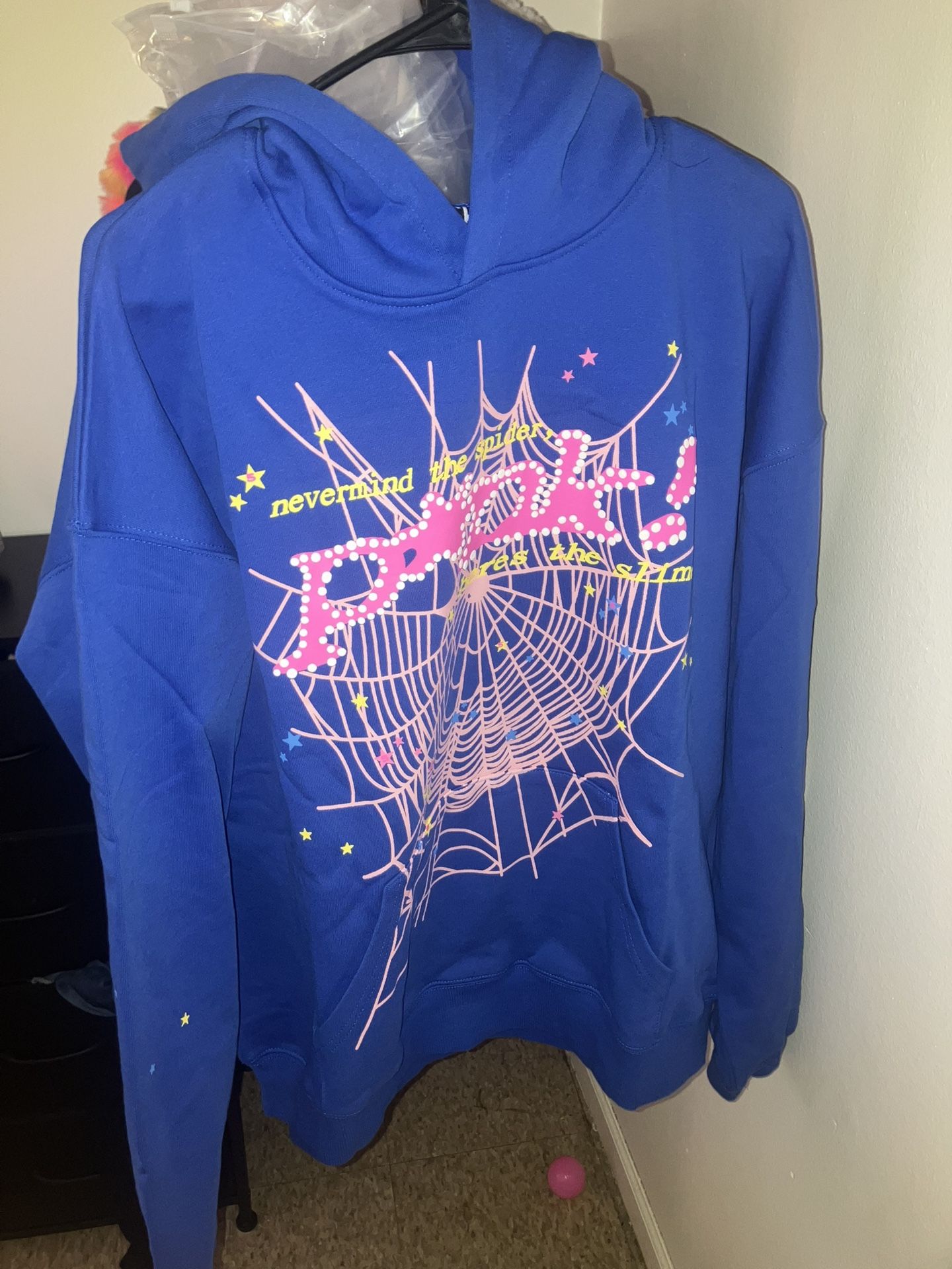XL Blue and pink! Sp5der Hoodie