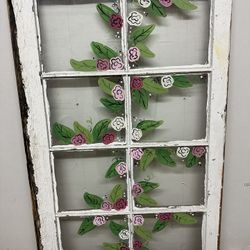 Hand painted Flower Window