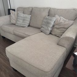 Ashley Furniture Beige/Grey Sofa with Chaise - NEED GONE ASAP!!