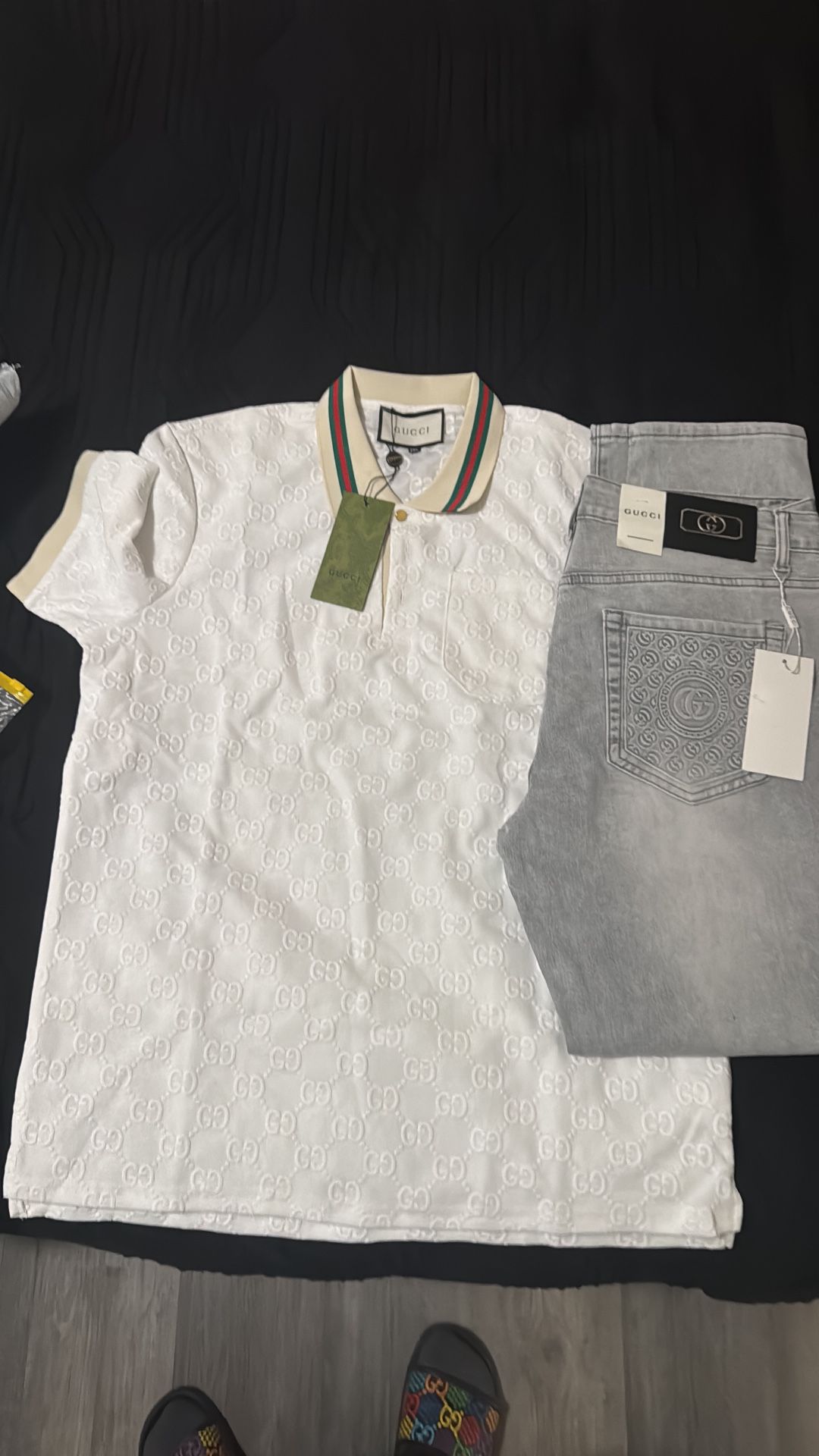 GUCCI SHIRT AND GUCCI JEANS