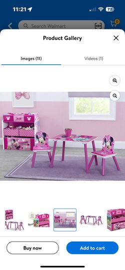Children’s Minnie Mouse Chairs And table set