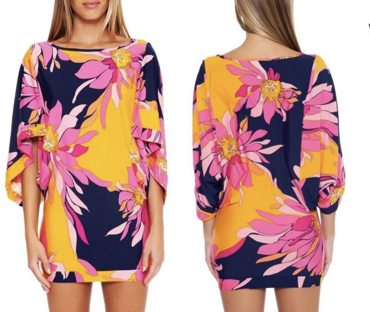 Brand New Trina Turk Breeze Floral Tunic Dress - Size Large