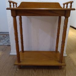 Vintage Wooden Table Shelf 