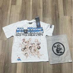 White and blue hellstar shirt