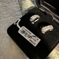 Diamonds Hoop Earring Brand New