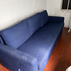Blue Sleeper Sofa / Sofa Bed – Pull-Out Bed – Santa Ana