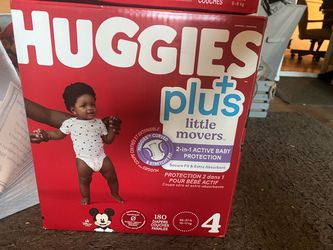 Huggies Little Movers Plus Size 4 – 180 Count – NEW/SEALED