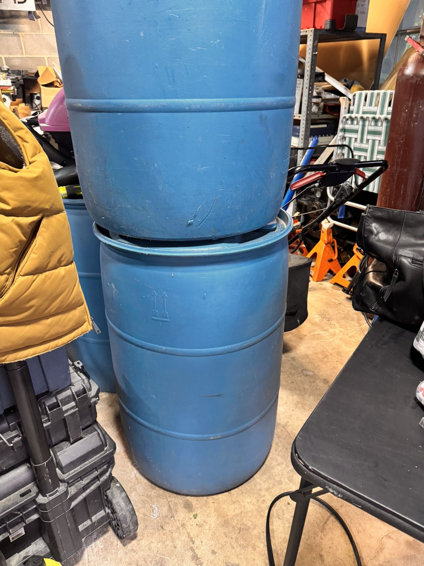 Plastic 55 Gallon Drums