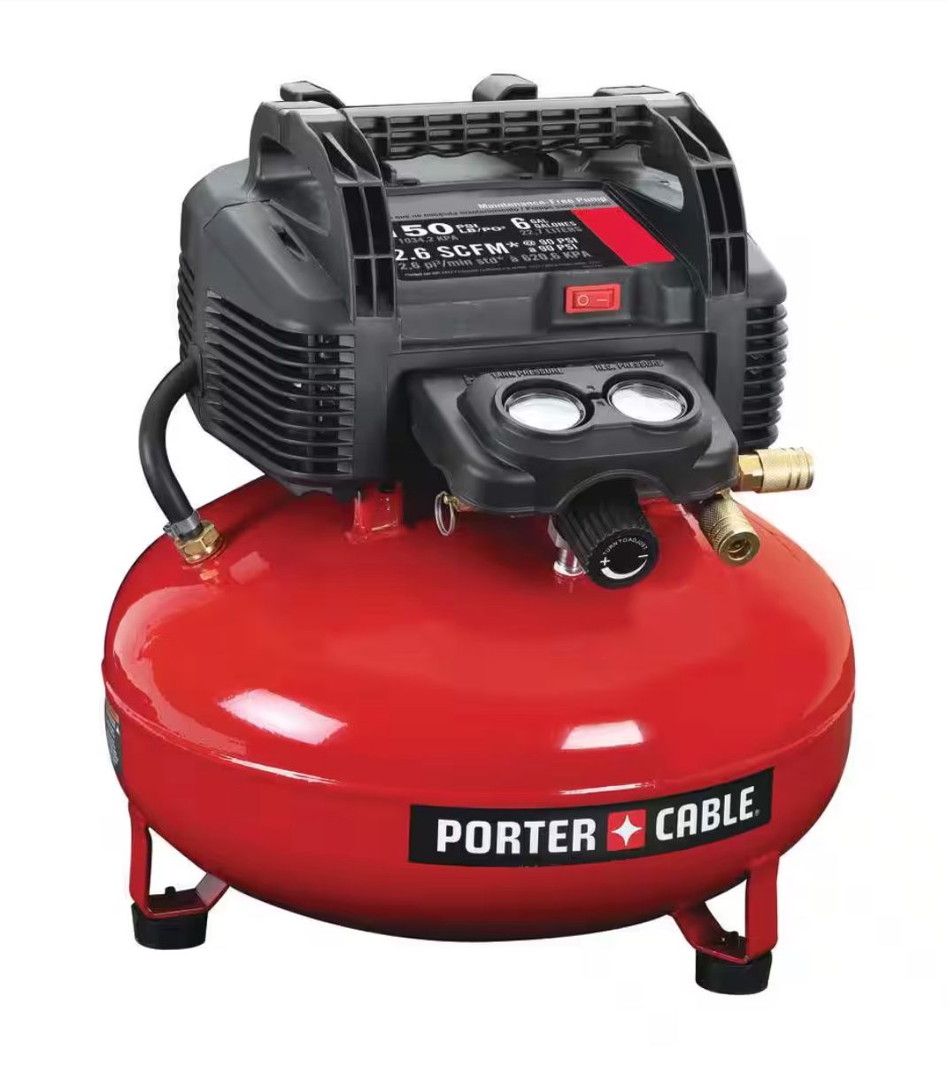 Porter-Cable 6 Gallon Air Compressor + 3 Tool Nailer Combo Kit