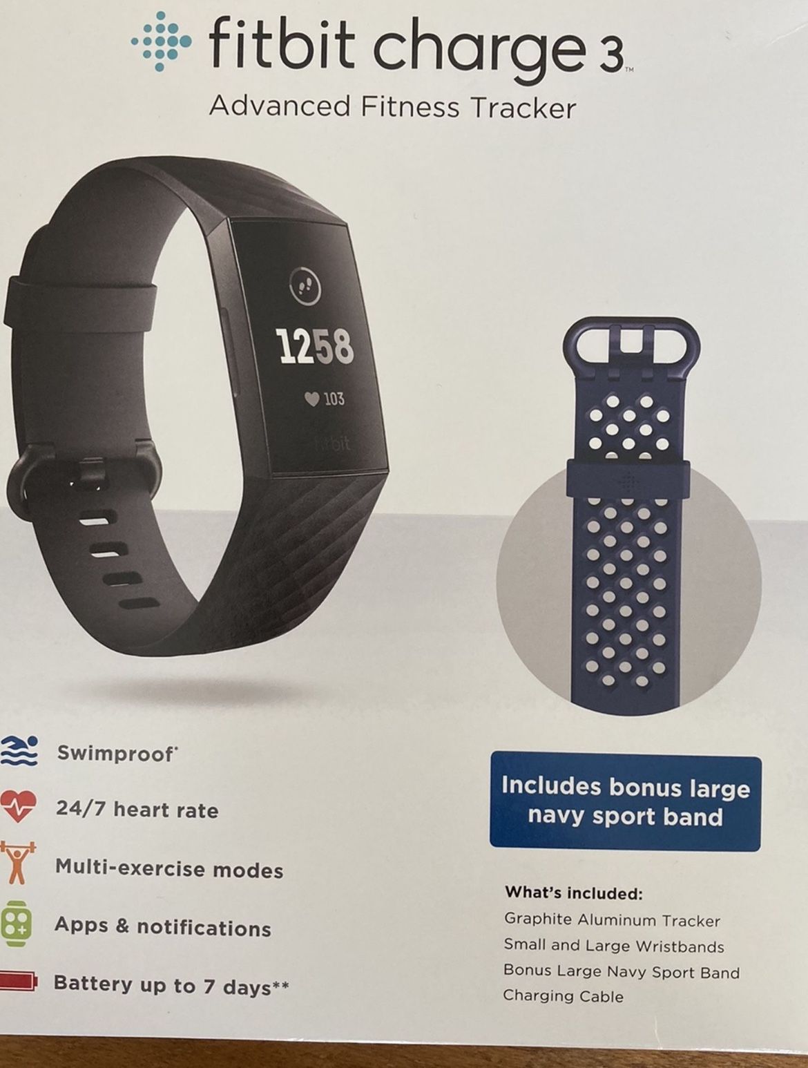 Fitbit Charge 3 Activity Tracker for Sale in Chandler, AZ OfferUp