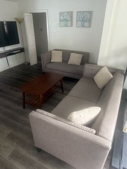 COUCH SET - 2 COUCHES AND COFFEE TABLE