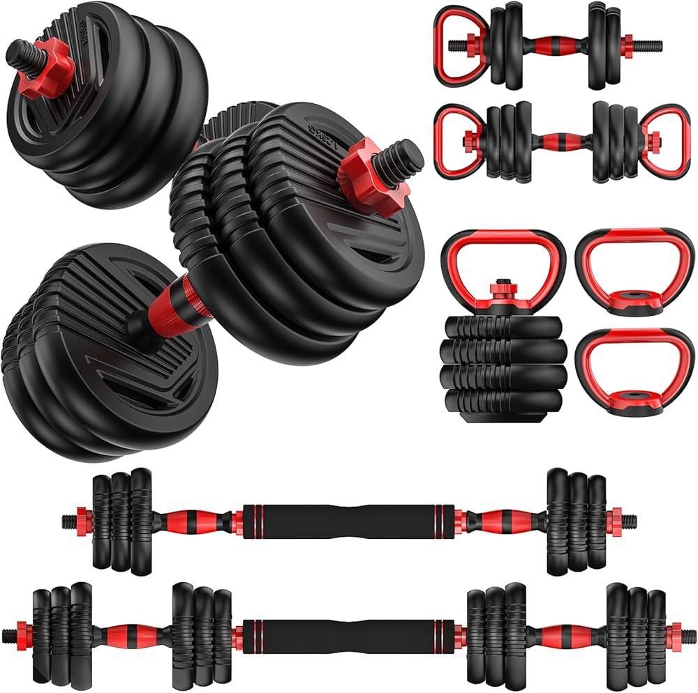 20 pounds/35 pounds/55/70/90 pounds/90 pounds set of adjustable dumbbells, 4 in 1 weights set, dumbbells, weights, weights, push-ups, home gym,