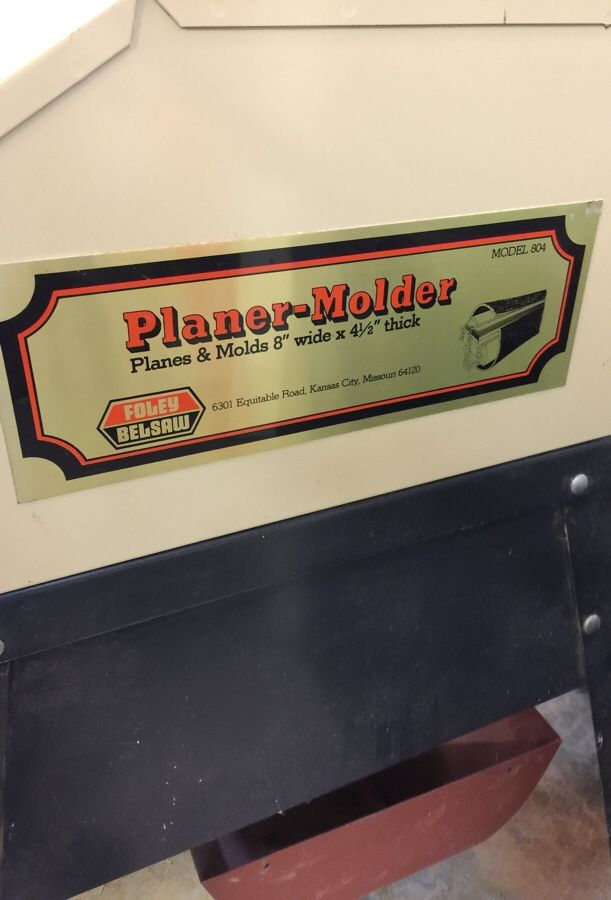 Foley Belsaw Planer-Molder Model 804-Make Offer!