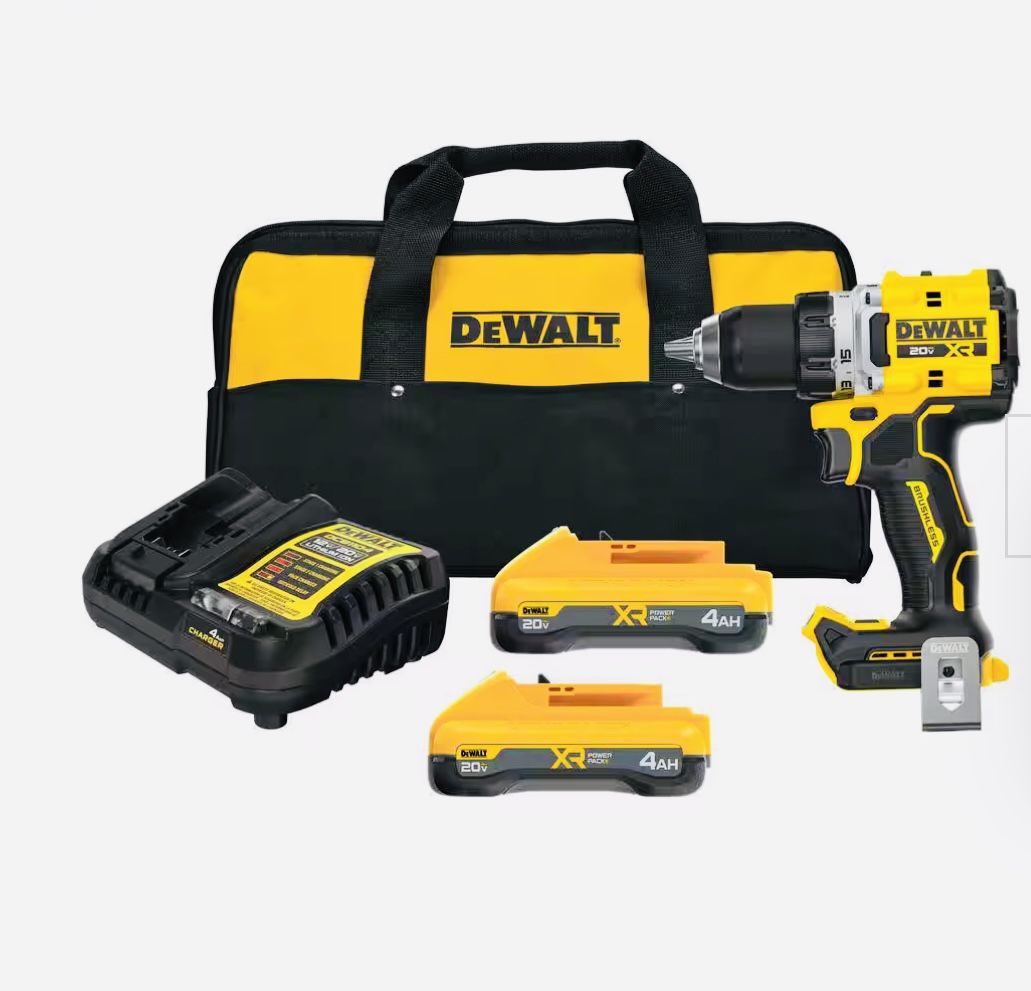 20V XR Lithium-Ion Cordless Brushless 1/2 in. Drill/Driver Kit with (2)  Batteries and Charger And Black Hard Case