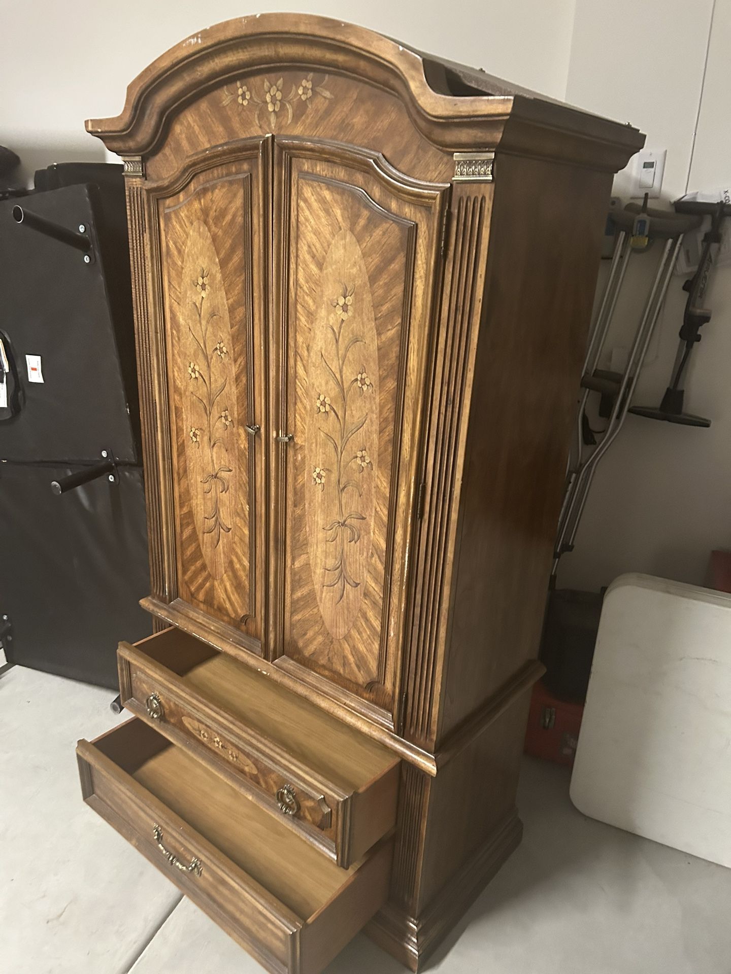 Antique Hardwood Armoire