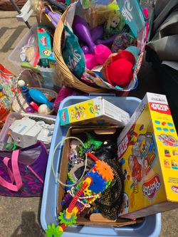 Kids toys and books.