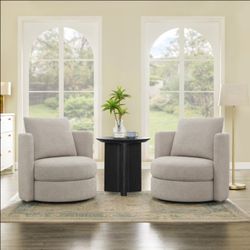Thomasville Davos Swivel Chairs, 2-pack, Gray